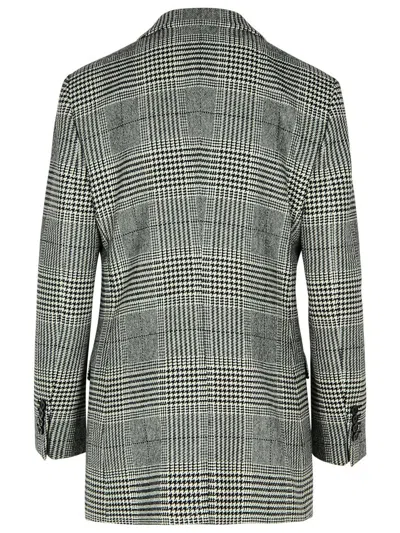Dolce & Gabbana Grey Single-breasted Jacket With Peak Revers In Wool And Cashmere Woman
