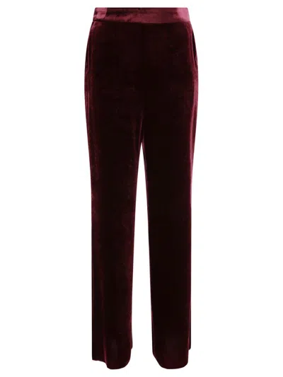 Etro Red Pants With Elastic Waistband