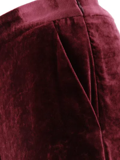 Etro Red Pants With Elastic Waistband