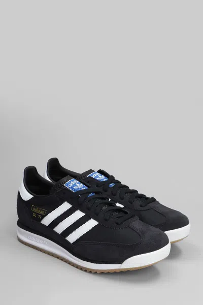 Adidas Originals Sl72 Retro Sport Sneakers In White And Black