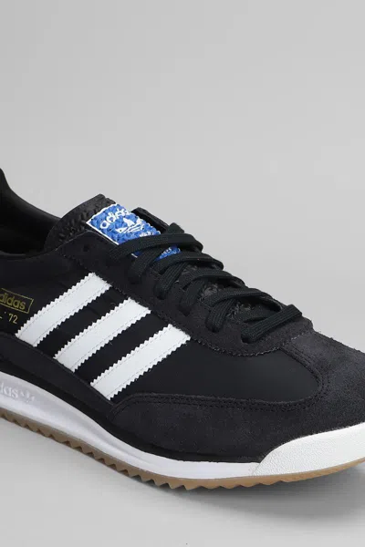 Adidas Originals Sl72 Retro Sport Sneakers In White And Black