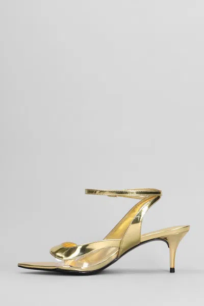 Schutz Sandals In Gold Leather