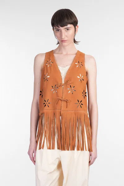 Antik Batik Tya Vest In Leather Color Leather