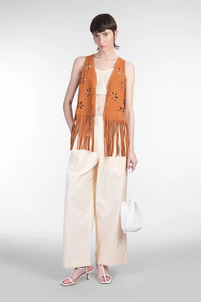 Antik Batik Tya Vest In Leather Color Leather