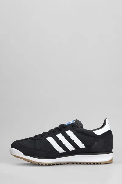 Adidas Originals Sl72 Retro Sport Sneakers In White And Black