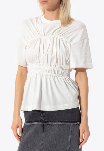 Alexander Mcqueen Gathered Crewneck Blouse