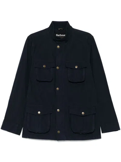 Barbour Blue Cotton Corbridge Jacket With Pockets