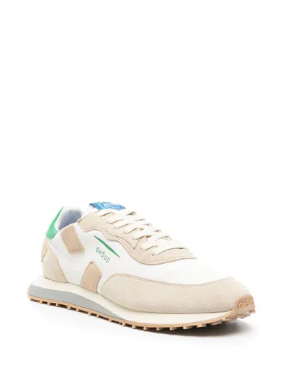 Ghoud Ghōud Beige Rush Sneakers With Green Heel