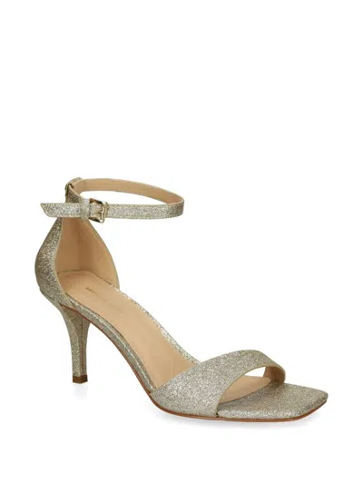 Michael Kors Glitter-embellished Sandals In Neutral