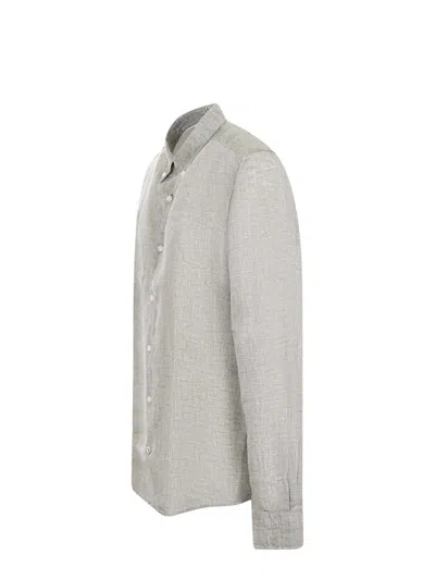 Hugo Boss C-liam Linen Button Down Medium Green