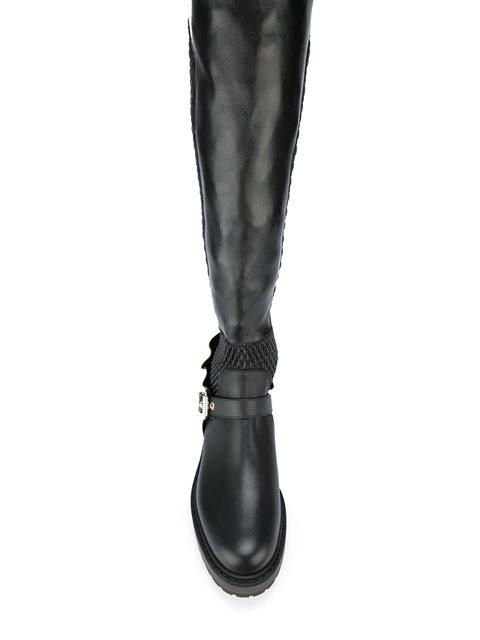 Fendi 30mm Stretch Nappa Over The Knee Boots, Black | ModeSens