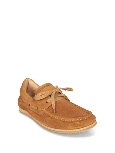 Jacquemus 'les Batto' Brown Loafers With Crocodile Effect And Logo Imprinted On The Heel