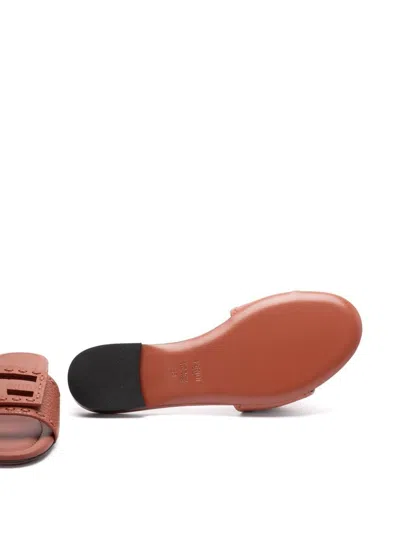 Fendi Ff Tube Medallion Flat Sandals