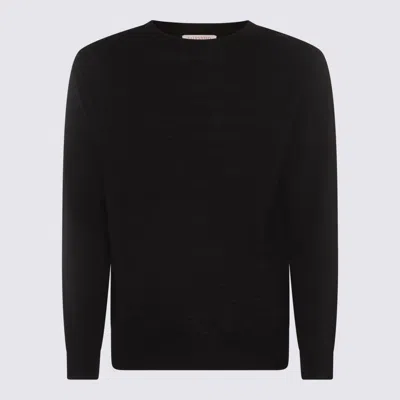 Valentino Garavani Man Sweater Black Size L Virgin Wool In Black