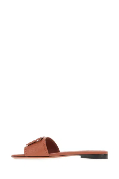 Fendi Ff Tube Medallion Flat Sandals