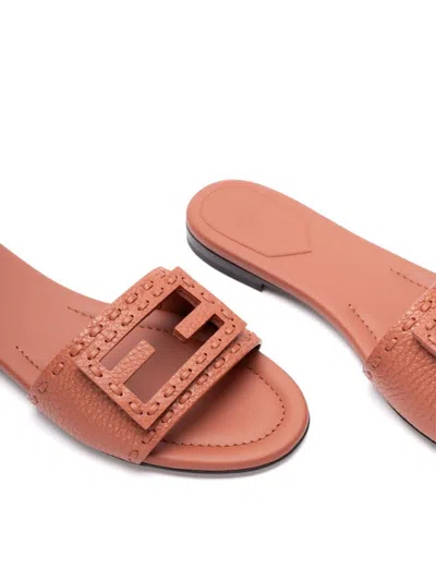 Fendi Ff Tube Medallion Flat Sandals