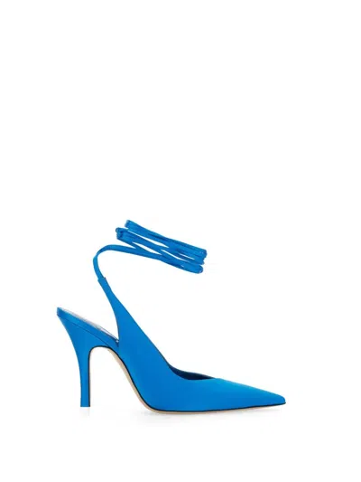 Attico Turquoise Venus Slingback 105 Pumps In Blue