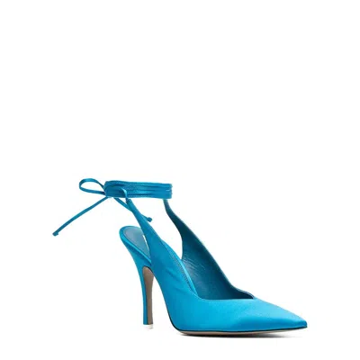 Attico Turquoise Venus Slingback 105 Pumps In Blue