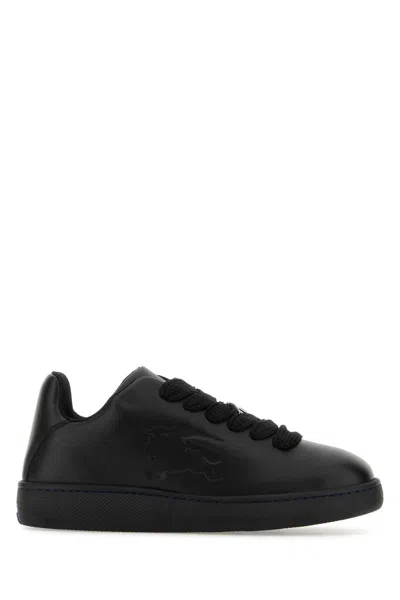 Burberry Black Sneakers With Textured Rubber Sole