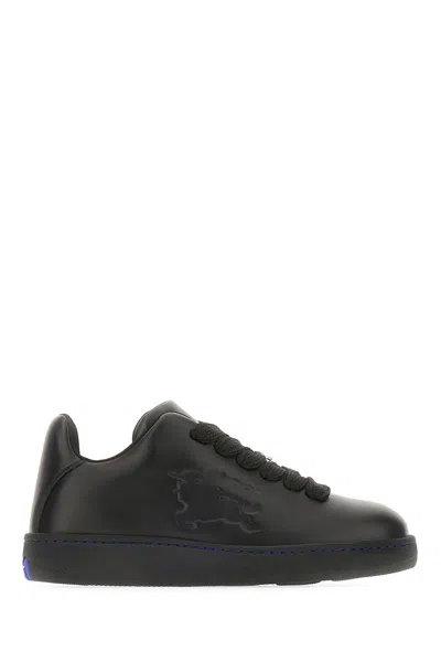 Burberry Black Sneakers With Textured Rubber Sole