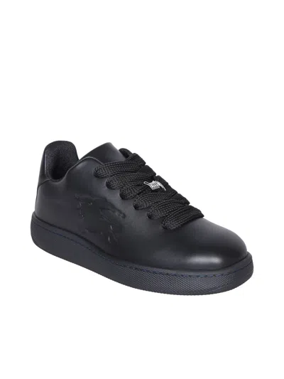 Burberry Black Sneakers With Textured Rubber Sole