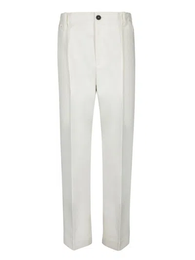 Jacquemus White Pants With Button Closure