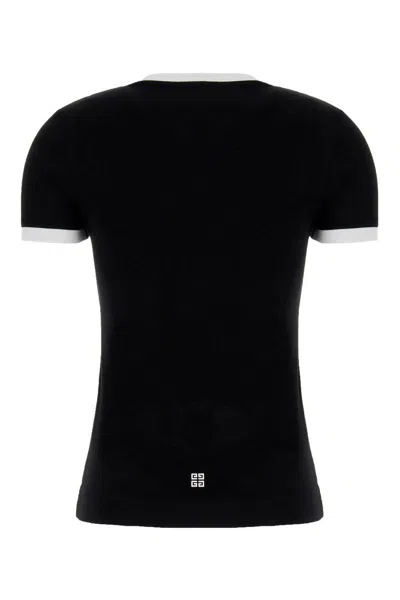 Givenchy Black Crewneck T-shirt With Logo Lettering On The Front And 4g Logo On The Rear In Cotton S
