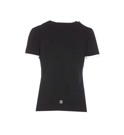 Givenchy Black Crewneck T-shirt With Logo Lettering On The Front And 4g Logo On The Rear In Cotton S
