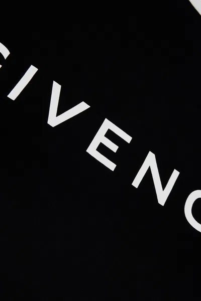 Givenchy Black Crewneck T-shirt With Logo Lettering On The Front And 4g Logo On The Rear In Cotton S