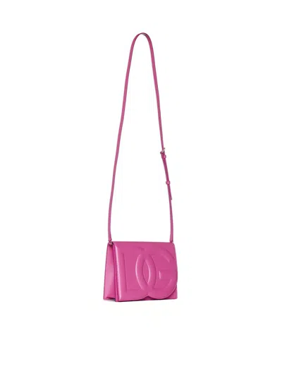 Dolce & Gabbana Pink Embossed Crossbody Bag Woman