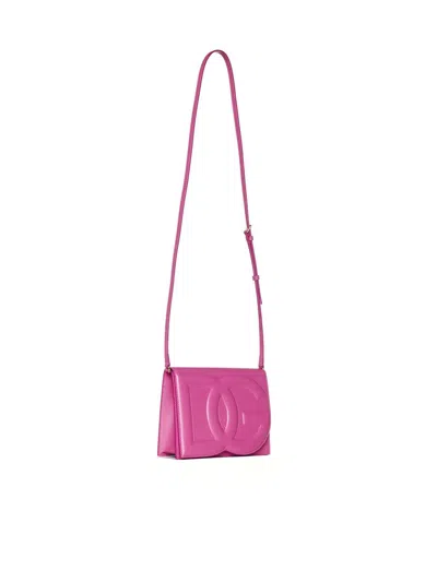 Dolce & Gabbana Pink Embossed Crossbody Bag Woman