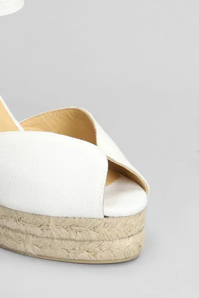 Castaã±er Bianca-8ed-001 Wedges In White Canvas