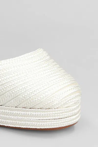 Castaã±er 'carolyn' White Wedges With Strap