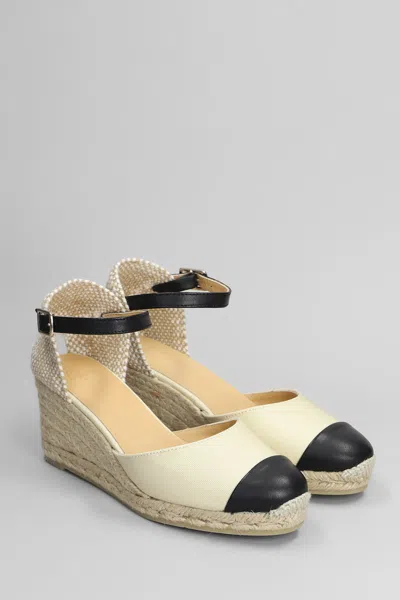 Castaã±er Coraline-6-264 Wedges In Beige Canvas