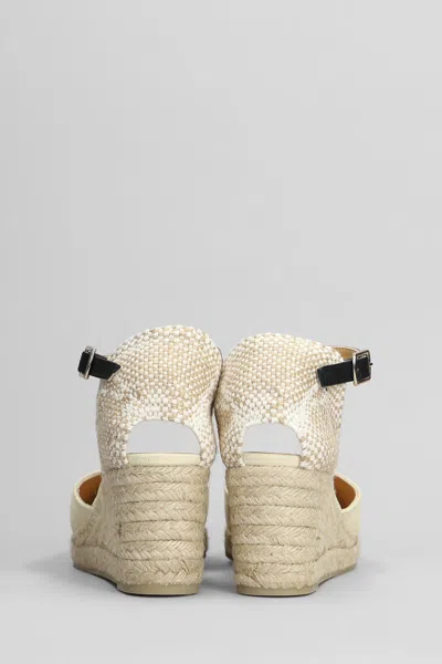 Castaã±er Coraline-6-264 Wedges In Beige Canvas