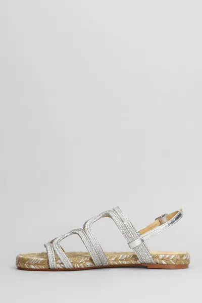 Castaã±er Pitra-266 Flats In Silver Fabric