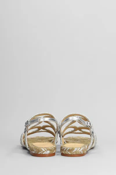 Castaã±er Pitra-266 Flats In Silver Fabric