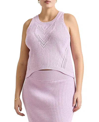 Hatch Collection The Chloe Maternity Cotton Pointelle Tank Top