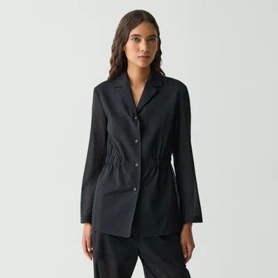 Theory Cinch Waist Jacket In Wool-poly