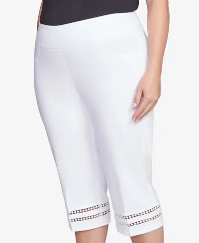 Ruby Rd. Plus Size Dreamy Clamdigger Pants In White