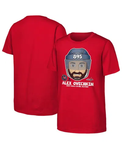 Outerstuff Big Boys And Girls Alexander Ovechkin Red Washington Capitals Nhl All-time Leading Goal Scorer Emoji