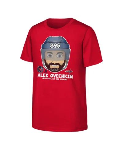 Outerstuff Big Boys And Girls Alexander Ovechkin Red Washington Capitals Nhl All-time Leading Goal Scorer Emoji