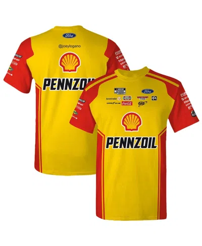 Team Penske Men's Yellow Joey Logano Shell/pennzoil Uniform T-shirt