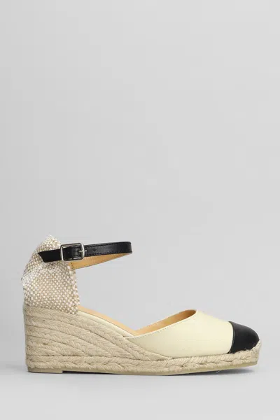 Castaã±er Coraline-6-264 Wedges In Beige Canvas