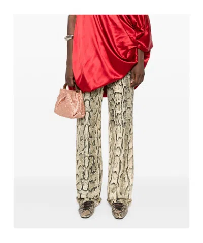 Dries Van Noten Snake Print Pants