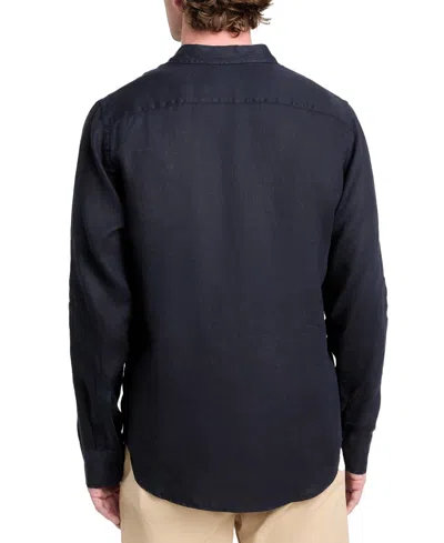 Guess Men's Napa Relaxed-fit Textured Button-down Shirt In Blue