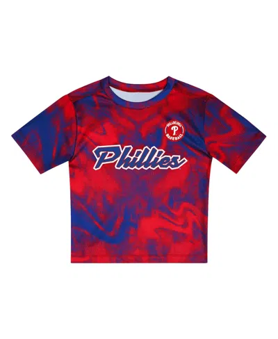 Outerstuff Toddler 2-piece Royal/red Philadelphia Phillies Pinch Hitter Infielder T-shirt And Shorts Set