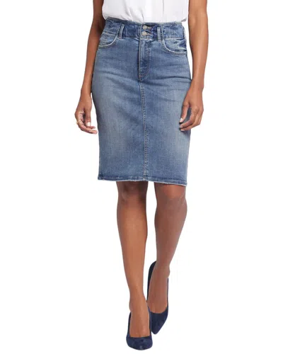 Nydj Hollywood High Waist Denim Pencil Skirt In Blue