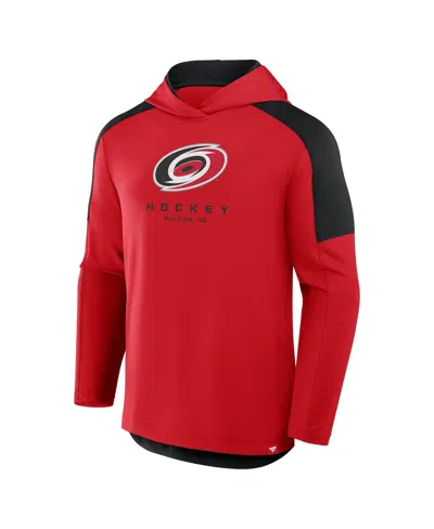 Fanatics Men's Red Carolina Hurricanes Meta Game Transitional Pullover Hoodie