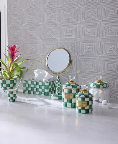 Mackenzie-childs Emerald Check Medium Canister
